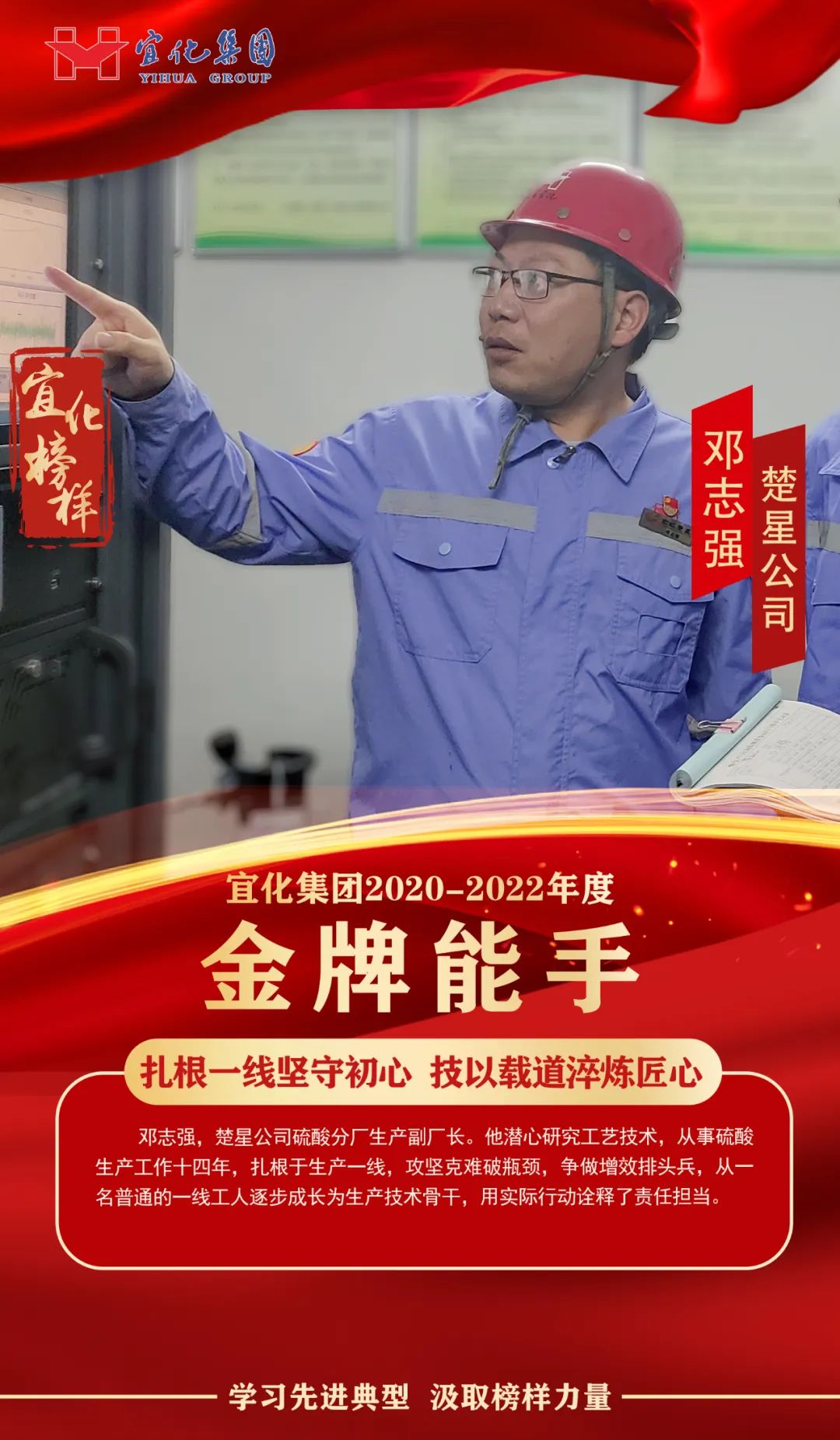 【宜化榜樣】金牌能手鄧志強(qiáng)：扎根一線堅(jiān)守初心，技以載道淬煉匠心