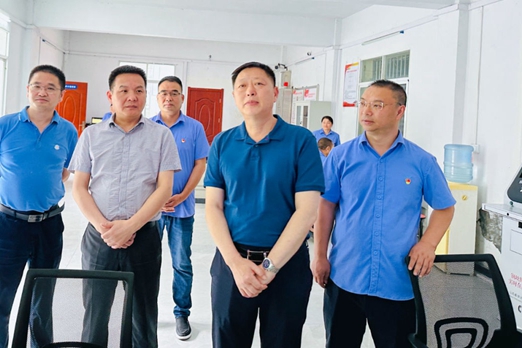 宜昌市國資委黨委書記、主任黃智華一行到礦業(yè)公司現(xiàn)場調(diào)研(圖1)